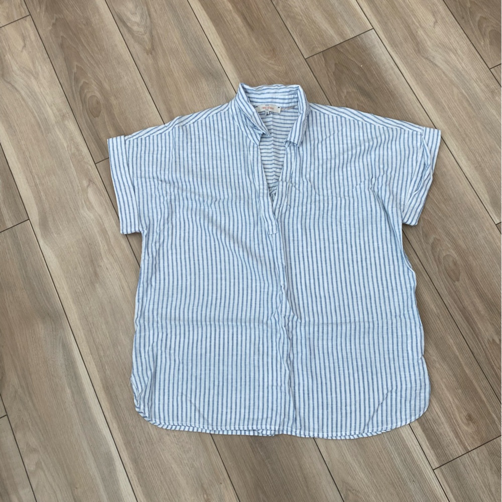 Striped Blue Blouse